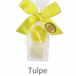 Schafmilchseife Rose Florex mini 2x7g, in Cello, Classic/Tulpe 