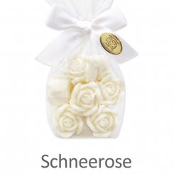 Schafmilchseife Rose Florex mini 10x7g, in Cello, Schneerose 
