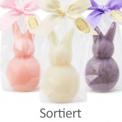 Schafmilchseife Kugelhase 64g, in Cello, sortiert 