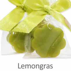 Sheep milk soap flower 20g, in a cellophane, Lemon grass 
