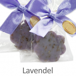 Sheep milk soap flower 20g, in a cellophane, Lavender 