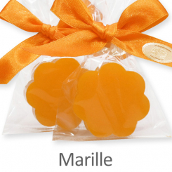 Sheep milk soap flower 20g, in a cellophane, Apricot 