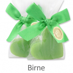 Sheep milk soap heart midi 23g, in a cellophane, Pear 