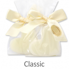 Sheep milk soap heart midi 23g, in a cellophane, Classic 