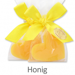 Sheep milk soap heart midi 23g, in a cellophane, Honey 