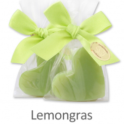 Sheep milk soap heart midi 23g, in a cellophane, Lemongrass 
