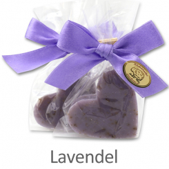 Sheep milk soap heart midi 23g, in a cellophane, Lavender 