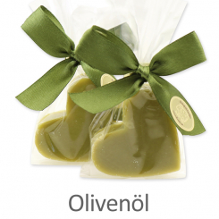 Sheep milk soap heart midi 23g, in a cellophane, Olive oil 