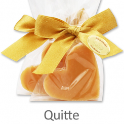 Sheep milk soap heart midi 23g, in a cellophane, Quince 