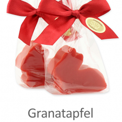 Sheep milk soap rabbit mini flat 20g, in a cellophane, Pomegranate 