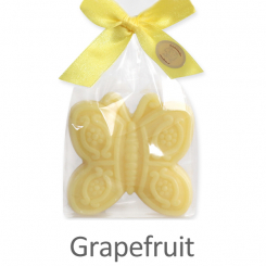 Sheep milk soap butterfly 60g, in a cellophane, Grapefruit 
