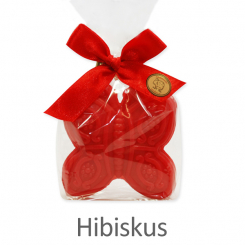 Sheep milk soap butterfly 60g, in a cellophane, Hibiscus 