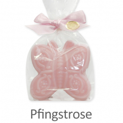 Sheep milk soap butterfly 60g, in a cellophane, Peony 