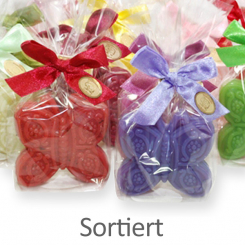 Sheep milk soap butterfly 60g, in a cellophane, sorted 