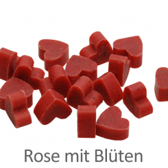Schafmilchseife Herz mini mini 2g, Rose mit Blüten 