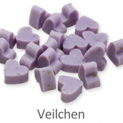 Schafmilchseife Herz mini mini 2g, Veilchen mit Kräuter 