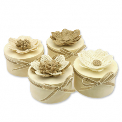 Schafmilchseife Herz mittel 2x23g verpackt in Spanschachtel, Zirbe 