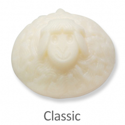 Sheep milk round soap with a sheep 60g, Classic 