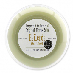 Heilerdeseife rund in der Dose 100g mit Etikett 