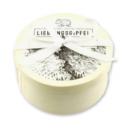 Schafmilchseife rund 100g in Spanschachtel "Lieblingsgipfel", Edelweiß 