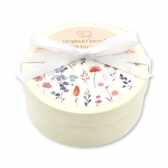 Schafmilchseife rund 100g in Spanschachtel 'Blütenzart' mit Motiv 2, Classic 