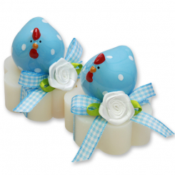 Sheep milk flower soap 115g decorated with a chicken, Classic 