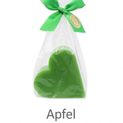 Sheep milk soap heart 85g, in a cellophane, Apple 