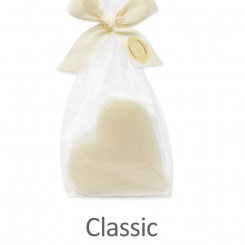 Sheep milk soap heart 85g, in a cellophane, Classic 