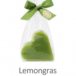 Sheep milk soap heart 85g, in a cellophane, Lemongrass 