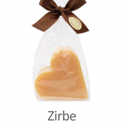 Sheep milk soap heart 85g, in a cellophane, Swiss pine 