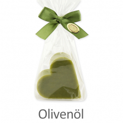 Schafmilchseife Herz groß 85g in Cello, Olivenöl 