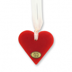 Schafmilchseife Herz groß 85g hängend, Hibiskus 