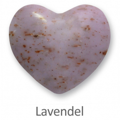 Sheep milk soap heart round 60g, Lavender 