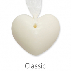Sheep milk soap heart round 60g, hanging with organca, Classic 