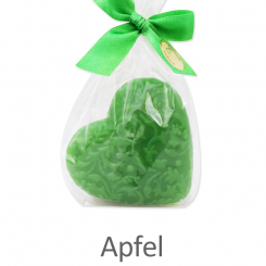 Schafmilchseife Herz Florex 80g, in Cello, Apfel 