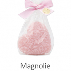 Schafmilchseife Herz Florex 80g, in Cello, Magnolie 