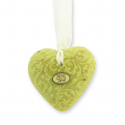 Schafmilchseife Herz Florex 80g hängend, Eisenkraut 