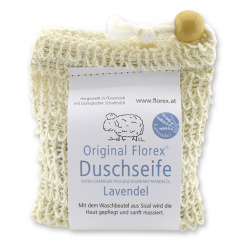 Duschseife mit Schafmilch rund 100g im Waschbeutel, Lavendel 