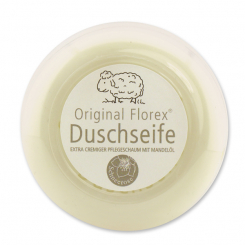 Duschseife mit Schafmilch rund 100g, in der Dose, Schneerose 