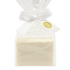 Shower soap with sheep milk 100g in a cellophane bag, Christmas rose 