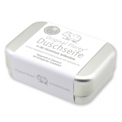 Shower soap square 100g in a can, Christmas rose 