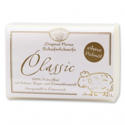 Palmölfreie Schafmilchseife eckig 100g klassisch, Classic 