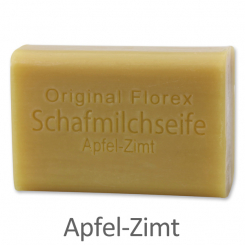 Schafmilchseife eckig 100g, Apfel-Zimt 
