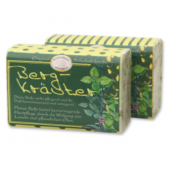 Sheep milk soap square 100g "Jung & Flott",  Mountain herbs 