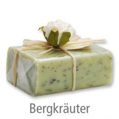 Sheep milk soap square 100g 1 piece packed, Mountain herbs 