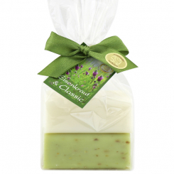 Schafmilchseife eckig 100g 2er verpackt mit Kärtchen, Classic/Eisenkraut 