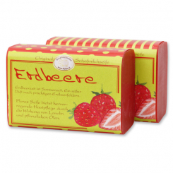 Sheep milk soap square 100g "Jung & Flott", Strawberry 