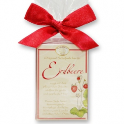 Schafmilchseife eckig 100g klassisch in Cello, Erdbeere 