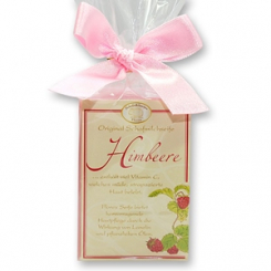 Schafmilchseife eckig 100g klassisch in Cello, Himbeere 