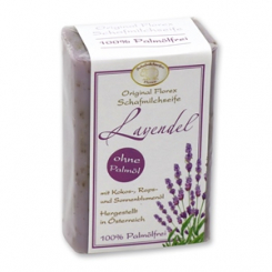 Palmölfreie Schafmilchseife eckig 100g klassisch hoch, Lavendel 
